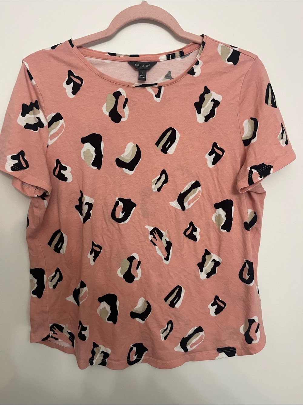 The Limited Dusty Pink Leopard Spot Short Sleeve Tee